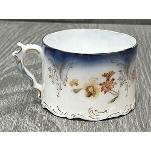 Vintage Rosenthal Sanssouci Demitasse Cup Blue Floral Gold Trim Porcelain China